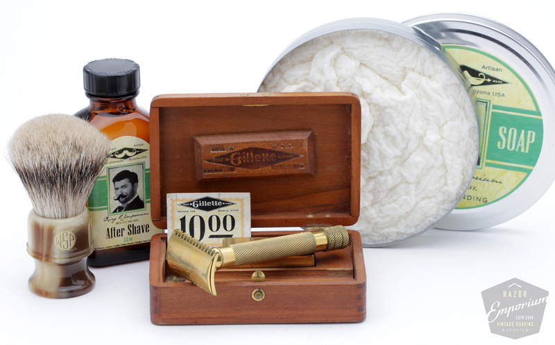 Kit de afeitado de 1920. Foto: Razor Emporium